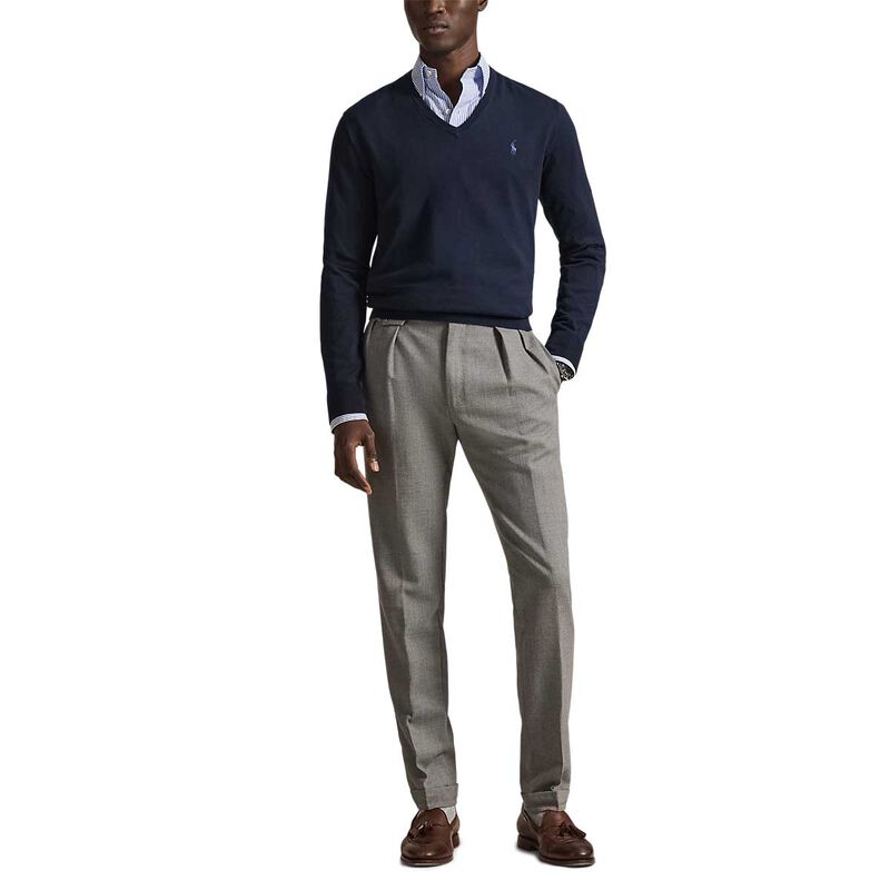 Polo Ralph Lauren Slim Fit Cotton V-Neck Sweater image number 3